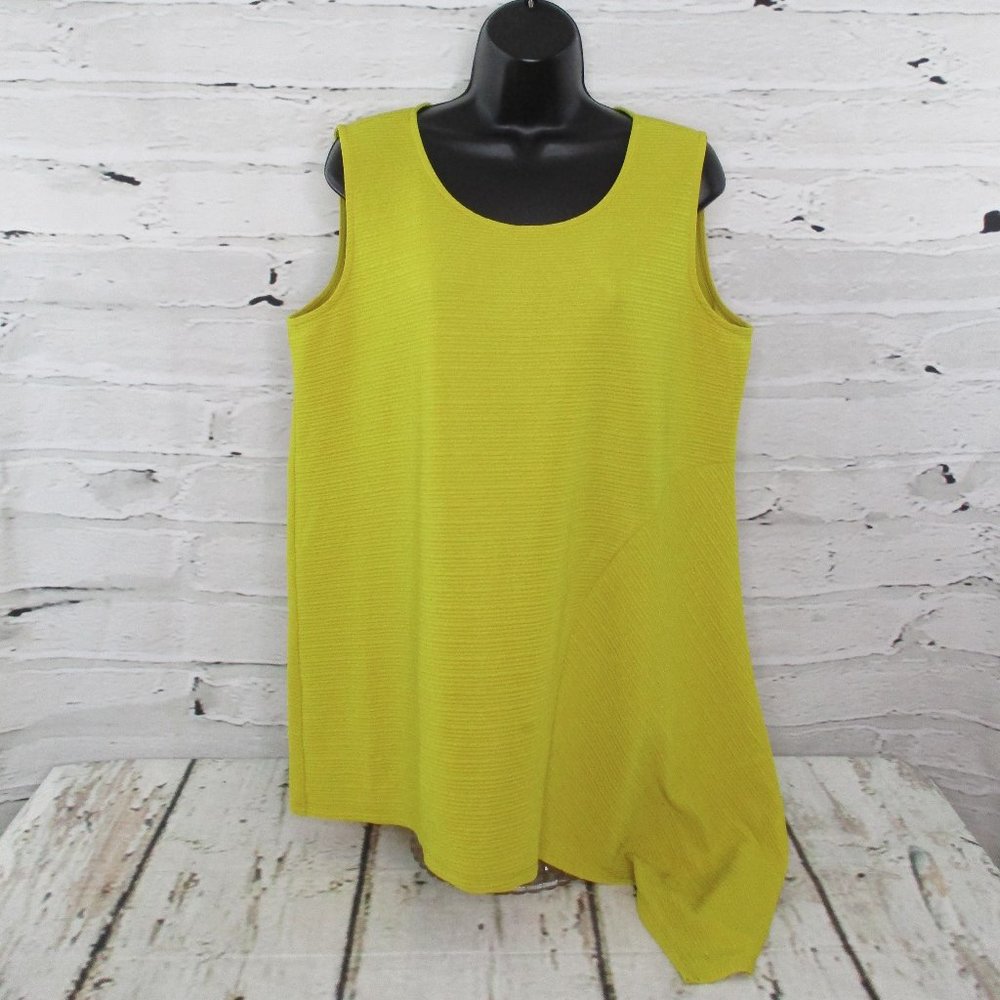 Alfani Plus Asymmetrical Ribbed Sleeveless Top